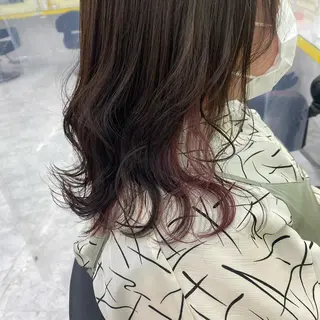 セミロング カラー ヘアアレンジ mai🍑暖色カラー /レイヤー💖のヘアスタイル