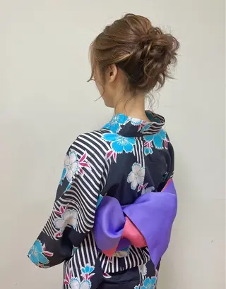 セミロング 君山 希美のヘアスタイル