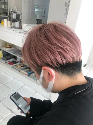 ショート カラー メンズ miku🌿‬ メンズバレイヤージュのヘアスタイル