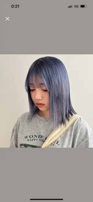 ミディアム カラー メンズパーマ/ メッシュ📍ﾕﾘのヘアスタイル
