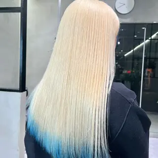 ロング カラー 新宿/レイヤーカット 髪質改善/小顔見せのヘアスタイル