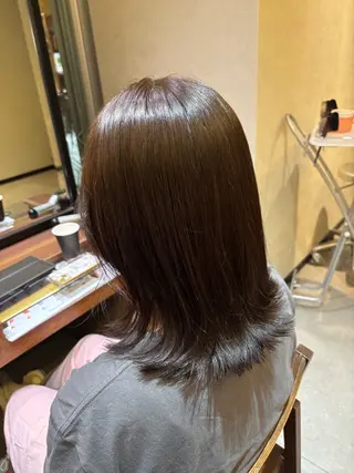ミディアム カラー 縮毛矯正/髪質改善 ルクア9F/小倉悠佑のヘアスタイル