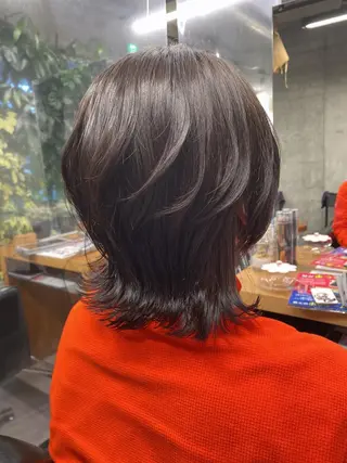 ミディアム ショート・ウルフ✂︎ 安住有咲子のヘアスタイル