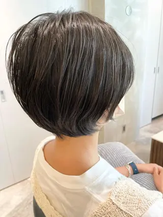 ショート カラー ✨透明感カラー✨ ✨小顔カット✨山木のヘアスタイル
