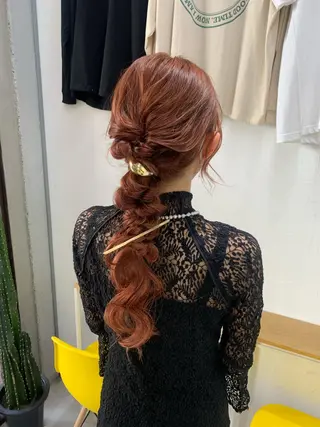 ロング ヘアアレンジ 卒業式ヘアセット🎀 ヘアアレンジのヘアスタイル