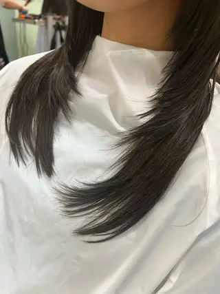 ロング 朝が楽になる艶髪縮毛 ✨中稲明梨のヘアスタイル