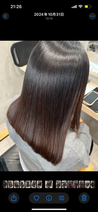 ミディアム 水原 恵莉香のヘアスタイル
