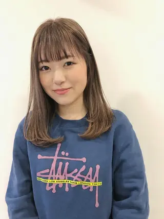 ミディアム ボブ/縮毛矯正 🌟梅田盛一🌟のヘアスタイル