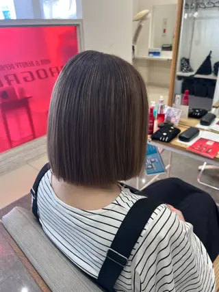 ミディアム カラー 太白区/白髪ぼかし ハイライト/千葉達人のヘアスタイル