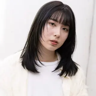 ミディアム カラー 【nui 茨木】 清水優のヘアスタイル