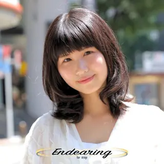 セミロング Endearing 銀座/レイヤーカットのヘアスタイル
