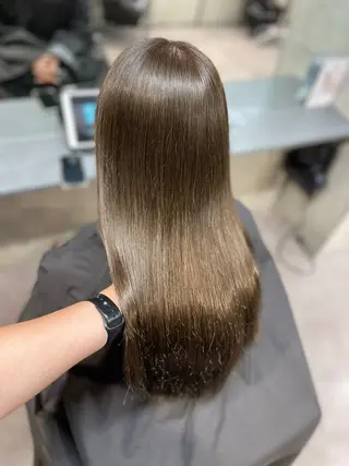 セミロング カラー 髪質改善/堀江 ケアカラーtoshiのヘアスタイル