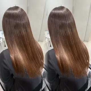 ロング カラー パーマ 表参道/ハイライト バレイヤージュのヘアスタイル