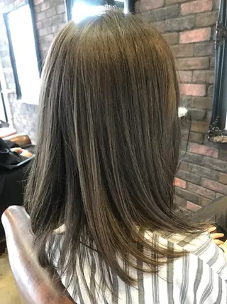 ミディアム カラー パーマ ヘアアレンジ 松尾謙佑【ハイライト LEDエクステ】のヘアスタイル