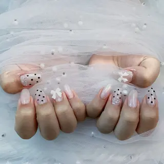 ネイル パーツ全部¥110 サロンミミのネイルデザイン