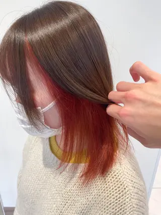 セミロング カラー ハイトーン特化 川井優汰のヘアスタイル