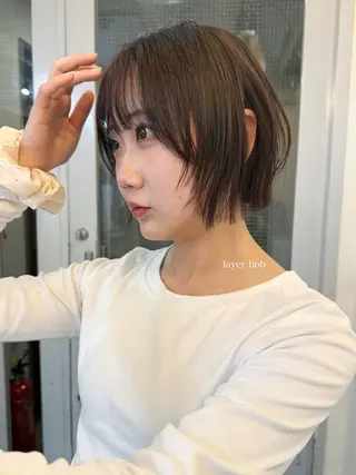 ショート カラー ‎♡アヤメ/レイヤー ボブ♡渋谷のヘアスタイル