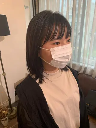 ミディアム 安村 美奈のヘアスタイル