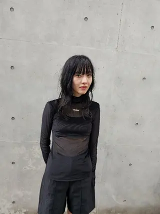 パーマ セミロング OMA　 カタギシのヘアスタイル