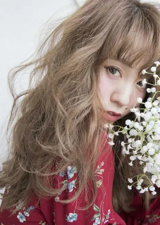 ロング カラー パーマ 【ヘアケア特化型】 newi天王寺のヘアスタイル