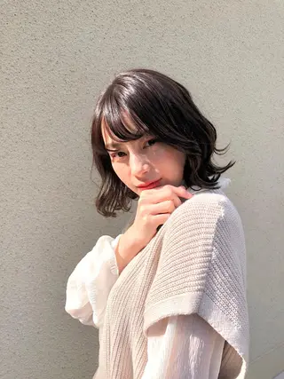ショート カラー 久力琴音''透明感 カラー''アレンジのヘアスタイル