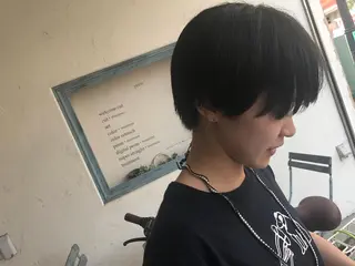ショート ヘアアレンジ オリーブ透明感カラー 表参道/MIKUのヘアスタイル