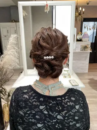 ミディアム ヘアアレンジ Hair Labo ASH  あみん♡のヘアスタイル