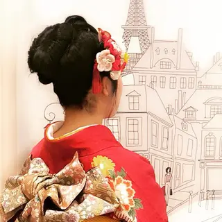 ロング ヘアアレンジ 菊池 栄里奈のヘアスタイル