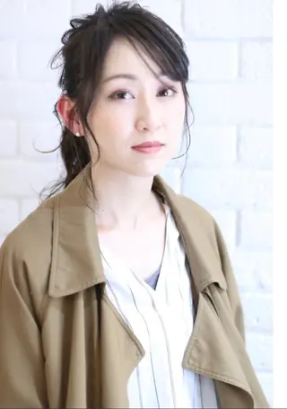 セミロング カラー ヘアアレンジ 杉田 健太のヘアスタイル