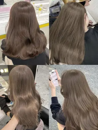 ロング カラー shiori ﾍﾞｰｼﾞｭｶﾗｰのヘアスタイル