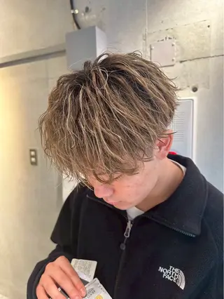 ミディアム パーマ メンズ 🔥ジャス/ メンズ特化美容師🔥のヘアスタイル