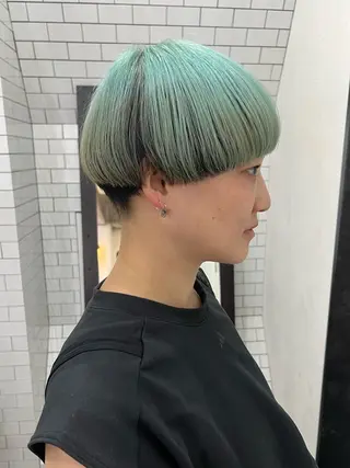ショート 紙屋町ショート /ボブ　パーマ河内蓮のヘアスタイル