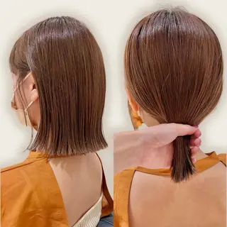 ミディアム ボブ・レイヤー🎀 エミリのヘアスタイル