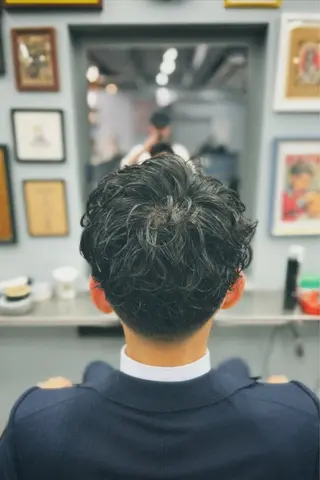 ショート パーマ メンズ 池袋メンズパーマ フェード純平のヘアスタイル