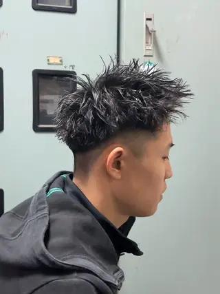 ショート パーマ メンズ 金沢メンズサロン anciel金山慎吾のヘアスタイル