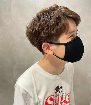 パーマ メンズ 🍮中山詩乃🍮顔 まわりデザイン◎のヘアスタイル