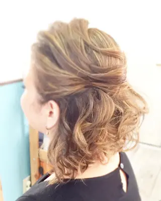 ミディアム ヘアアレンジ 早朝✨ヘアセット 着付け/清水玲歌のヘアスタイル