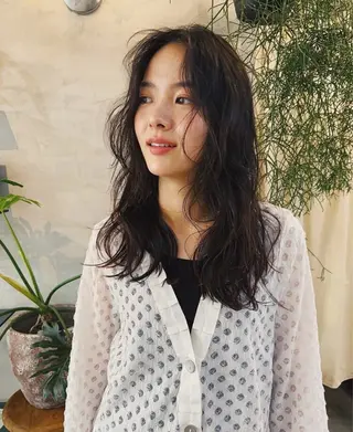 ロング カラー momo kgのヘアスタイル
