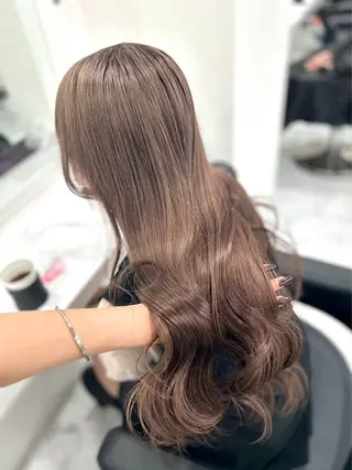 セミロング カラー 渋谷人気1位✨カラー 縮毛、髪質改善のヘアスタイル