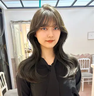 セミロング カラー 韓国系レイヤー特化 hiroのヘアスタイル