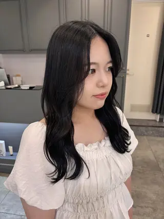 セミロング 海外風ヘア 野田光也のヘアスタイル