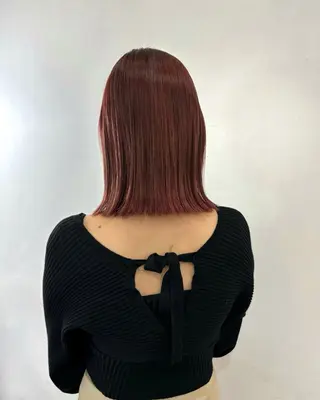 ミディアム 栗崎 菜弥のヘアスタイル