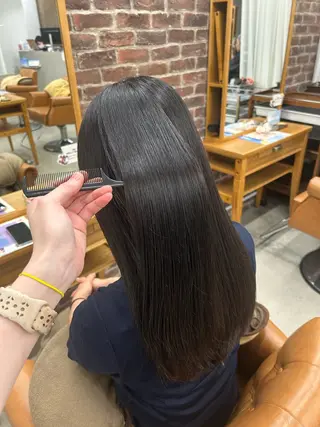 ロング カラー パーマ 🌼髪質改善/透明感 艶髪タケドミのヘアスタイル