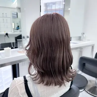 セミロング カラー パーマ ヘアアレンジ メンズ キッズ ネイル マツエク・マツパ アイブロウ ウルフ&レイヤー特化 まとまる美髪矯正のヘアスタイル