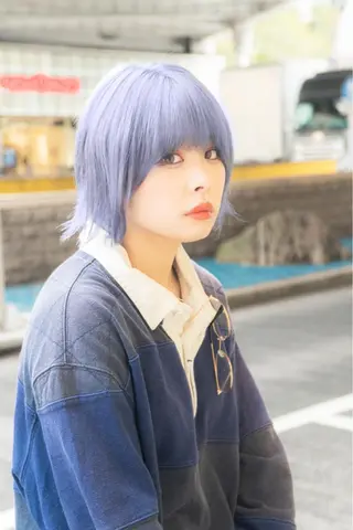 ショート カラー ✨デザインカラー✨ ハイトーン　森貴章のヘアスタイル
