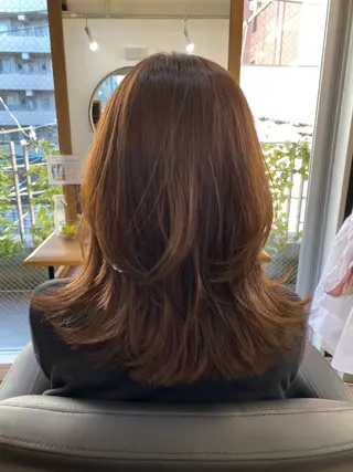 ミディアム カラー 似合わせレイヤー 🇰🇷荒木洋文のヘアスタイル