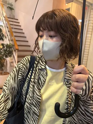 ショート パーマ 池田理紗/ bob/メンズカットのヘアスタイル