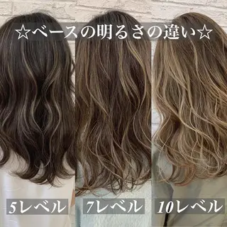 セミロング 🇺🇸ハイライト特 化美容師🇺🇸漆沢のヘアスタイル