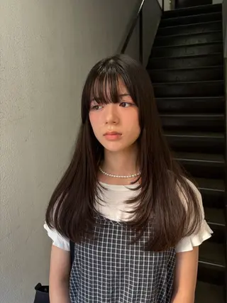 ロング レイヤー/ベージュ/ Yurika🐝🤎のヘアスタイル