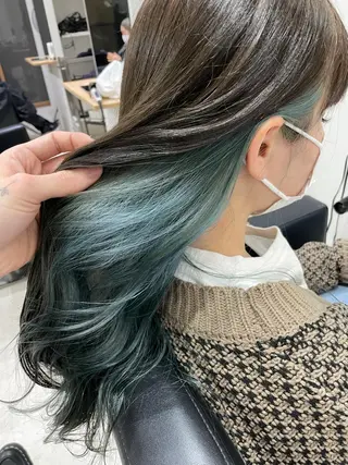 セミロング カラー 🦋うる艶透明感ヘア 今井達也のヘアスタイル